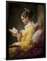 Young Girl Reading-Jean-Honoré Fragonard-Framed Giclee Print