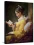 Young Girl Reading-Jean-Honoré Fragonard-Stretched Canvas