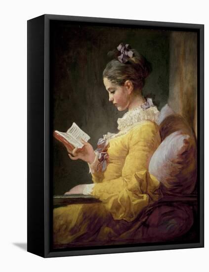 Young Girl Reading-Jean-Honoré Fragonard-Framed Stretched Canvas