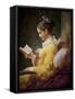 Young Girl Reading-Jean-Honoré Fragonard-Framed Stretched Canvas