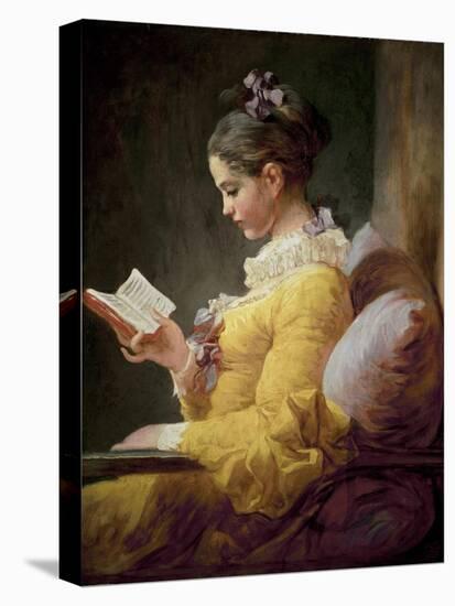 Young Girl Reading-Jean-Honoré Fragonard-Stretched Canvas