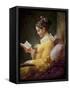 Young Girl Reading-Jean-Honoré Fragonard-Framed Stretched Canvas