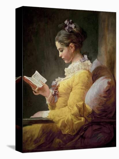 Young Girl Reading-Jean-Honoré Fragonard-Stretched Canvas