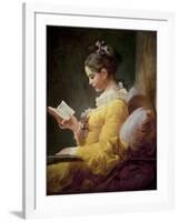 Young Girl Reading-Jean-Honoré Fragonard-Framed Giclee Print