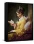 Young Girl Reading-Jean-Honoré Fragonard-Framed Stretched Canvas