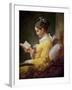 Young Girl Reading-Jean-Honoré Fragonard-Framed Giclee Print