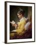 Young Girl Reading-Jean-Honoré Fragonard-Framed Giclee Print