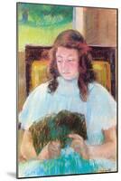 Young Girl Reading-Mary Cassatt-Mounted Art Print