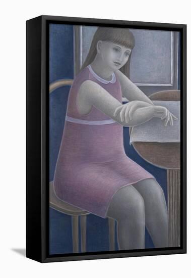 Young Girl Reading-Ruth Addinall-Framed Stretched Canvas