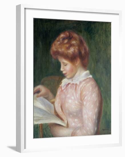 Young Girl Reading-Pierre-Auguste Renoir-Framed Giclee Print