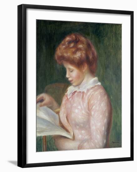 Young Girl Reading-Pierre-Auguste Renoir-Framed Giclee Print