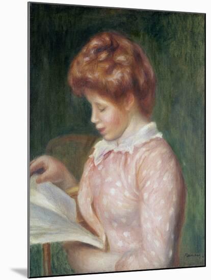 Young Girl Reading-Pierre-Auguste Renoir-Mounted Giclee Print