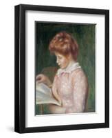 Young Girl Reading-Pierre-Auguste Renoir-Framed Giclee Print