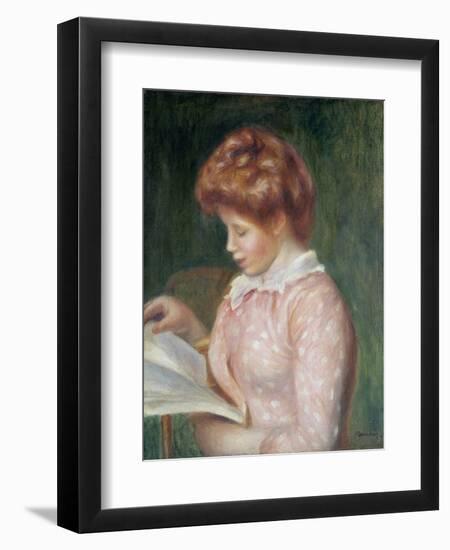 Young Girl Reading-Pierre-Auguste Renoir-Framed Giclee Print