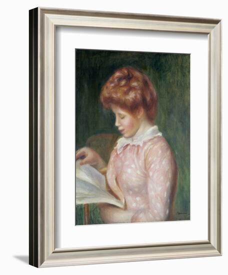 Young Girl Reading-Pierre-Auguste Renoir-Framed Giclee Print