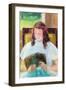 Young Girl Reading-Mary Cassatt-Framed Art Print