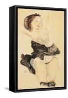 Young Girl Reclining, Half Nude, 1912-Egon Schiele-Framed Stretched Canvas