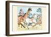 Young Girl Rides a White Horse Followed by a Suitor-Randolph Caldecott-Framed Art Print