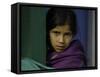 Young Girl's Face, Nepal-David D'angelo-Framed Stretched Canvas