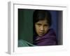 Young Girl's Face, Nepal-David D'angelo-Framed Premium Photographic Print