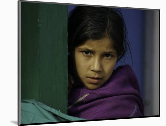 Young Girl's Face, Nepal-David D'angelo-Mounted Photographic Print