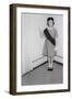 Young Girl Scout Makes Oath and Pledge, Ca. 1963-null-Framed Photographic Print