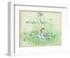 Young Girl Seated on the Lawn, 1882 (W/C on Paper)-Berthe Morisot-Framed Giclee Print