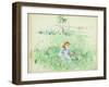 Young Girl Seated on the Lawn, 1882 (W/C on Paper)-Berthe Morisot-Framed Giclee Print