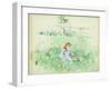 Young Girl Seated on the Lawn, 1882 (W/C on Paper)-Berthe Morisot-Framed Giclee Print