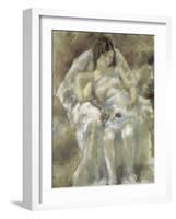 Young Girl Seated with Flowers-Jules Pascin-Framed Giclee Print