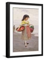 Young Girl Selling Fruits and Vegetables-Eugen Von Blaas-Framed Giclee Print