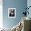 Young Girl Sits with Her Two Cats in a Leather Chair, Ca. 1960-null-Framed Photographic Print displayed on a wall