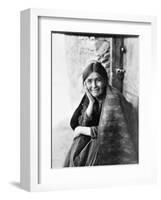 Young Girl Smiling-Edward S^ Curtis-Framed Giclee Print