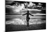 Young Girl Standing on a Beach-Rory Garforth-Mounted Photographic Print