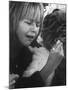 Young Girl Weeping, The Beatles' Fan Clutches Tuft of Grass on Which Ringo Had Walked On-Bill Ray-Mounted Premium Photographic Print