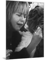 Young Girl Weeping, The Beatles' Fan Clutches Tuft of Grass on Which Ringo Had Walked On-Bill Ray-Mounted Photographic Print