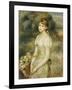 Young Girl with a Basket of Flowers, 1888-Pierre-Auguste Renoir-Framed Giclee Print