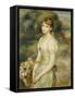 Young Girl with a Basket of Flowers-Pierre-Auguste Renoir-Framed Stretched Canvas