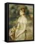 Young Girl with a Basket of Flowers-Pierre-Auguste Renoir-Framed Stretched Canvas