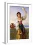 Young Girl with a Distaff-Joseph Bouvier-Framed Giclee Print