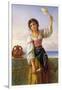 Young Girl with a Distaff-Joseph Bouvier-Framed Giclee Print