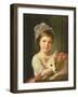 Young Girl with a Dog, 1776-New Guinean-Framed Giclee Print