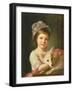 Young Girl with a Dog, 1776-New Guinean-Framed Giclee Print
