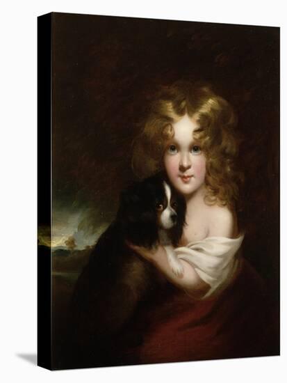 Young Girl with a Dog, C.1840-Margaret Sarah Carpenter-Stretched Canvas