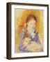 Young Girl with a Dog, C.1875-Pierre-Auguste Renoir-Framed Giclee Print