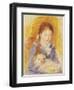 Young Girl with a Dog, C.1875-Pierre-Auguste Renoir-Framed Giclee Print