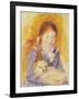 Young Girl with a Dog, C.1875-Pierre-Auguste Renoir-Framed Giclee Print