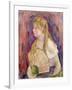 Young Girl with a Fan, 1893-Berthe Morisot-Framed Giclee Print