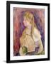 Young Girl with a Fan, 1893-Berthe Morisot-Framed Giclee Print