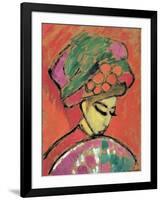 Young Girl with a Flowered Hat-Alexej Von Jawlensky-Framed Giclee Print